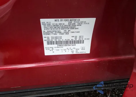 2015 Ford Flex Sel из США, поврежденный, VIN 2FMGK5C8XFBA15633